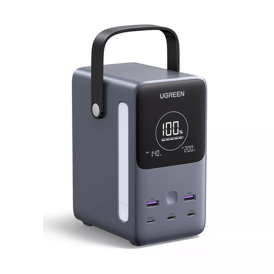 UGREEN PB770 Külső Akkumulátor, 48000mAh, 300W, QC + PD, 2 x USB-A - 3 x USB-C, Szürke, Újracsomagolt