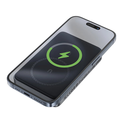 Külső vezeték nélküli akkumulátor Acefast M10, 10000mAh, 30W, PD + FQI, 1 x QI - 2 x USB-C, Fekete