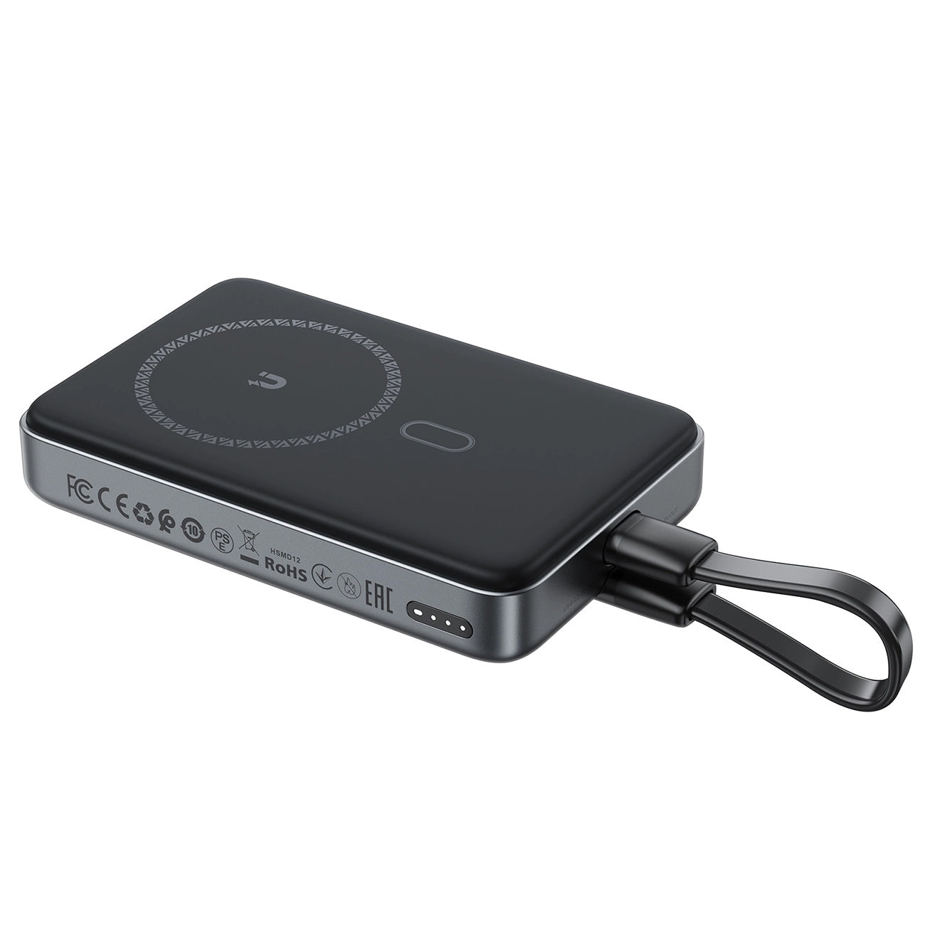 Külső vezeték nélküli akkumulátor Acefast M10, 10000mAh, 30W, PD + FQI, 1 x QI - 2 x USB-C, Fekete