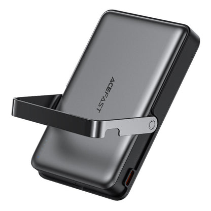 Acefast M17 vezeték nélküli külső akkumulátor, 10000mAh, 22.5W, PD + FQI, 1 x QI - 1 x USB-C, Fekete