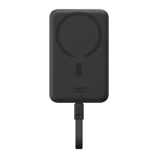 Külső vezeték nélküli akkumulátor Baseus Magnetic Mini, 10000mAh, 30W, PD + FQI, 1 x QI - 2 x USB-C, Fekete P1002210B113-00