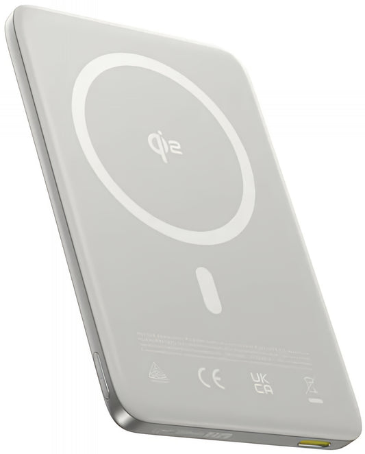 Baseus PicoGo AM41 külső vezeték nélküli akkumulátor, 10000mAh, 27W, PD + FQI, 1 x QI - 1 x USB-C, bézs E0027203