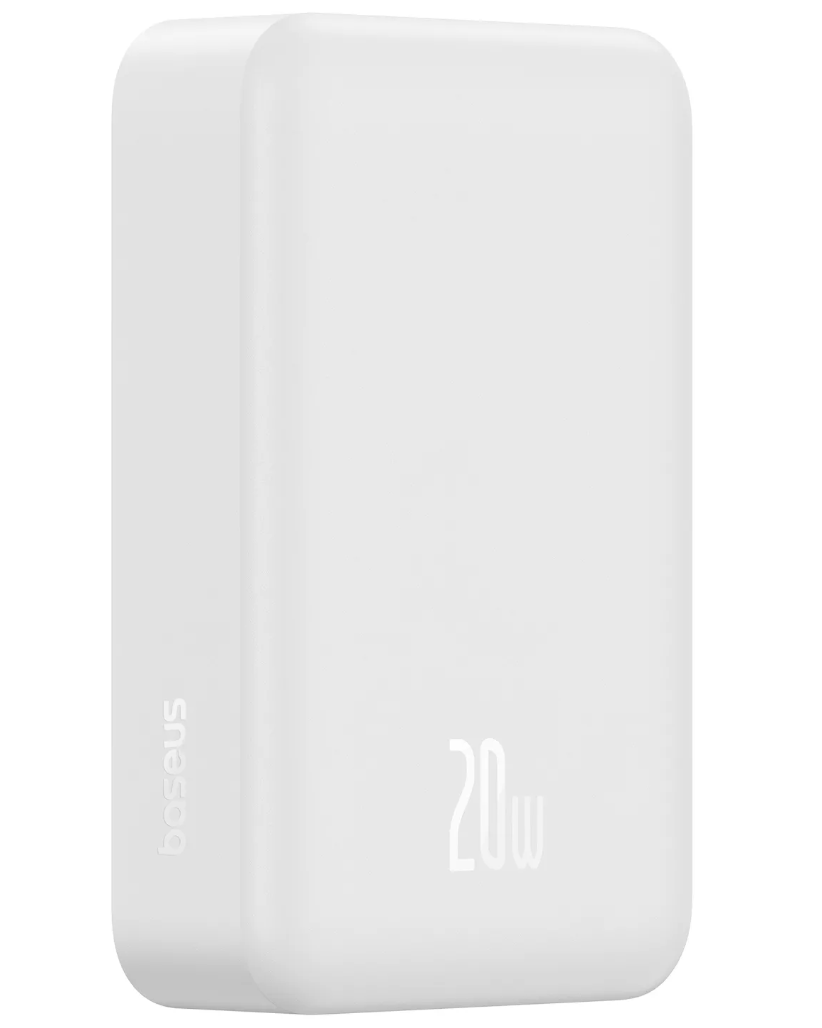 Baseus EnerFill FM41 Mini vezeték nélküli külső akkumulátor, 20000mAh, 20W, PD + FQI, 1 x QI - 1 x USB-C, Fehér E0027U01