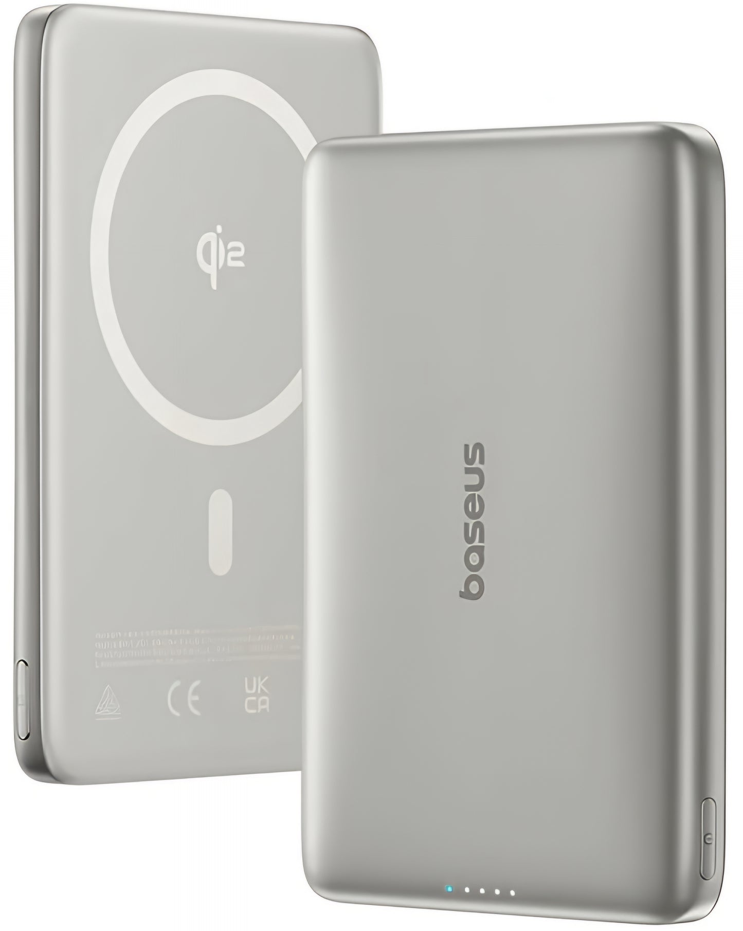 Baseus PicoGo AM41 külső vezeték nélküli akkumulátor, 10000mAh, 27W, PD + FQI, 1 x QI - 1 x USB-C, bézs E0027203