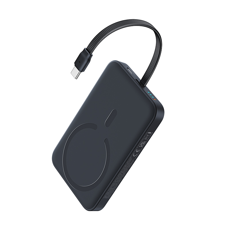 Baseus EnerFill FM11 vezeték nélküli külső akkumulátor, 10000 mAh, 30 W, PD + FQI, 1 x QI – 2 x USB-C, fekete E0028904