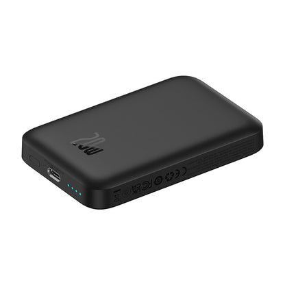 Baseus Mini Air külső vezeték nélküli akkumulátor, 6000mAh, 20W, PD + FQI, 1 x QI - 1 x USB-C, Fekete P10059002113-00