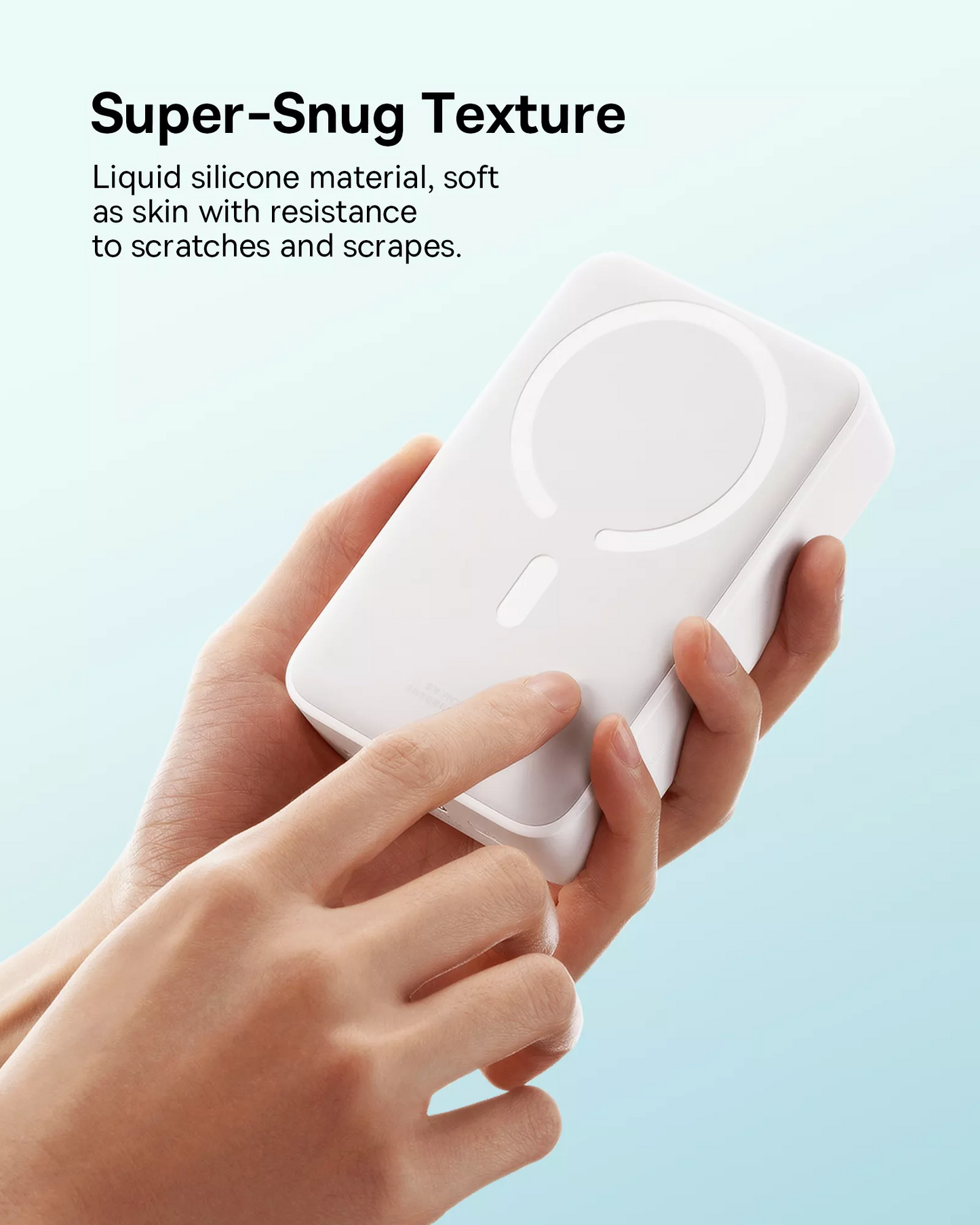 Baseus EnerFill FM41 Mini vezeték nélküli külső akkumulátor, 20000mAh, 20W, PD + FQI, 1 x QI - 1 x USB-C, Fehér E0027U01
