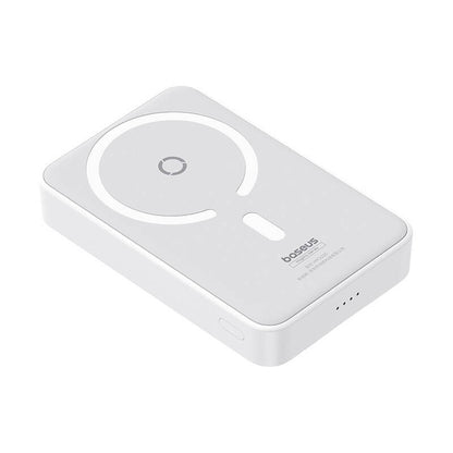 Baseus MagPro PPCXZ05 vezeték nélküli külső akkumulátor, 5000mAh, 20W, PD + FQI, 1 x QI - 1 x USB-C, Fehér P10064101223-00
