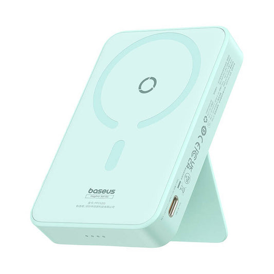 Baseus MagPro PPCXZ05 vezeték nélküli külső akkumulátor, 5000mAh, 20W, PD + FQI, 1 x QI - 1 x USB-C, zöld P10064101333-00