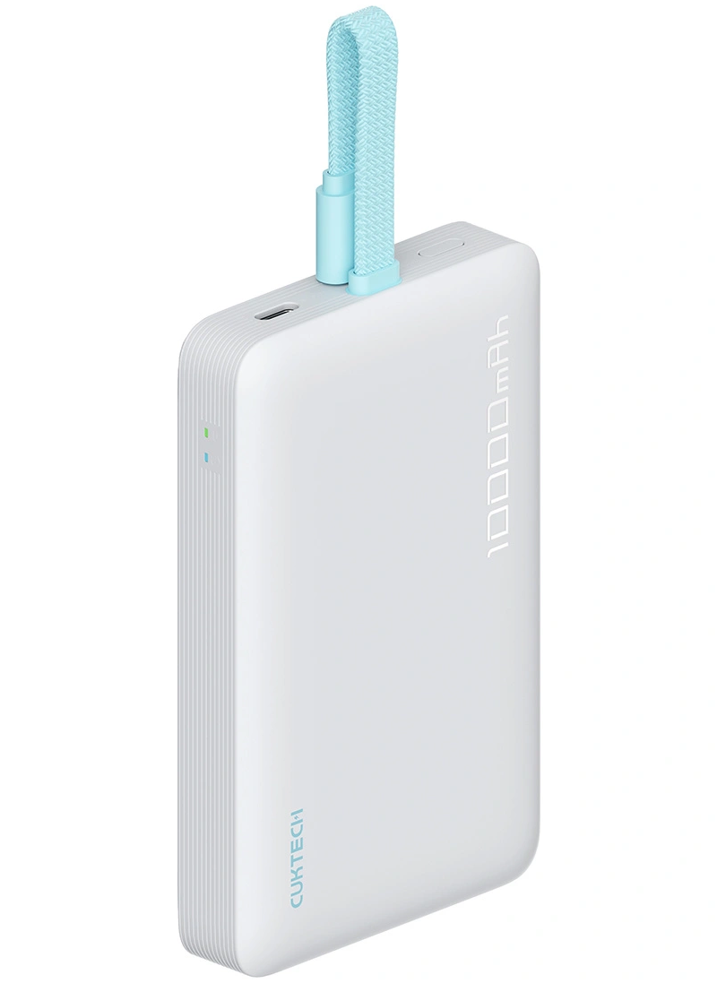 Cuktech CP132ML vezeték nélküli külső akkumulátor, 10000mAh, 22,5W, PD + QI, 2 x USB-C, Fehér