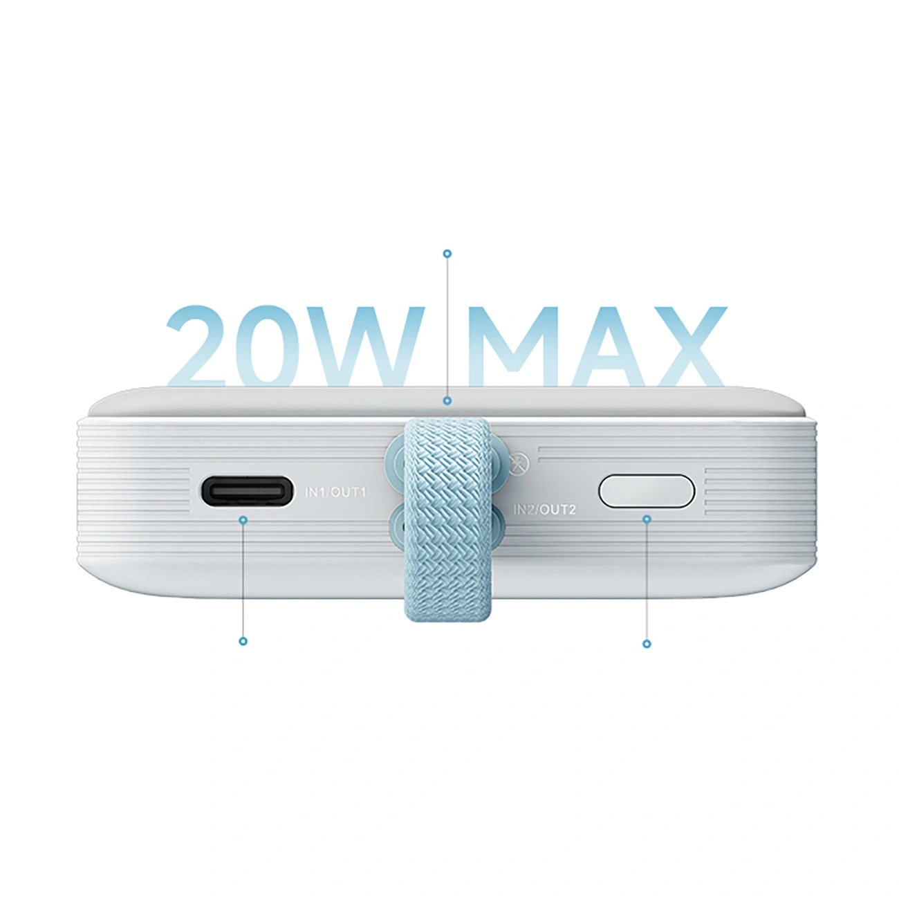 Cuktech CP132ML vezeték nélküli külső akkumulátor, 10000mAh, 22,5W, PD + QI, 2 x USB-C, Fehér