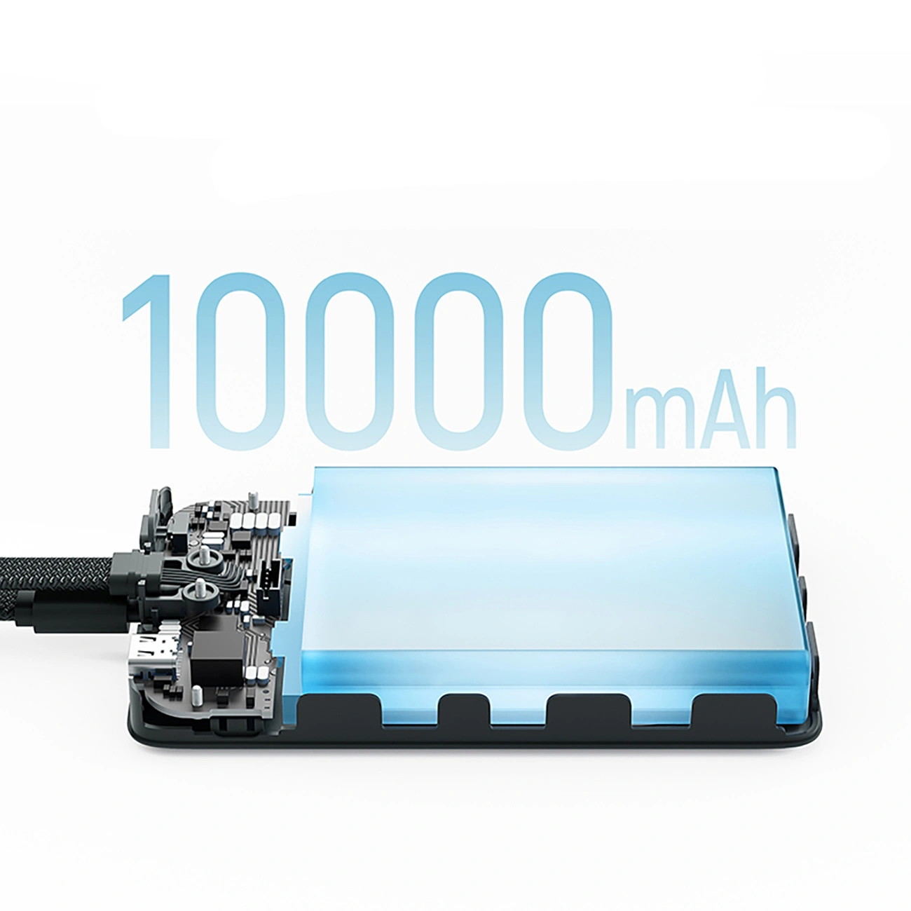 Cuktech CP132ML vezeték nélküli külső akkumulátor, 10000mAh, 22,5W, PD + QI, 2 x USB-C, Fehér
