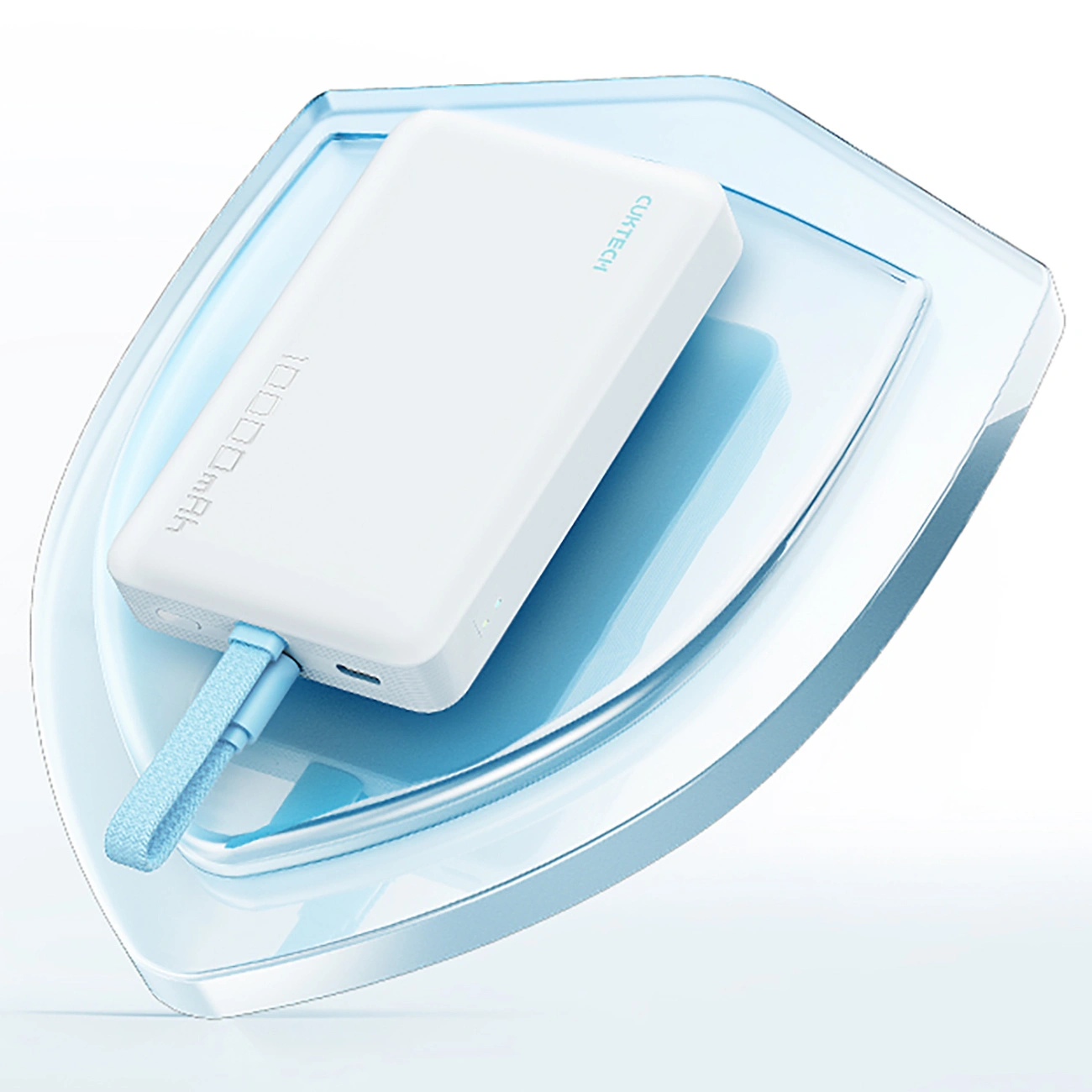 Cuktech CP132ML vezeték nélküli külső akkumulátor, 10000mAh, 22,5W, PD + QI, 2 x USB-C, Fehér