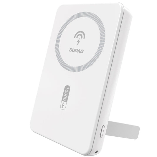 Dudao K14S+ vezeték nélküli külső akkumulátor, 10000mAh, 22.5W, QC + PD + FQI, 1 x QI - 1 x USB-A - 1 x USB-C, Fehér