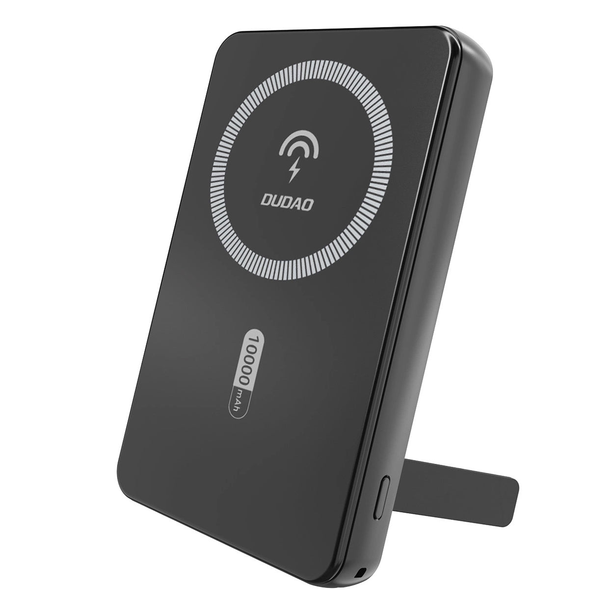 Dudao K14S+ külső vezeték nélküli akkumulátor, 10000mAh, 22.5W, QC + PD + FQI, 1 x QI - 1 x USB-A - 1 x USB-C, Fekete