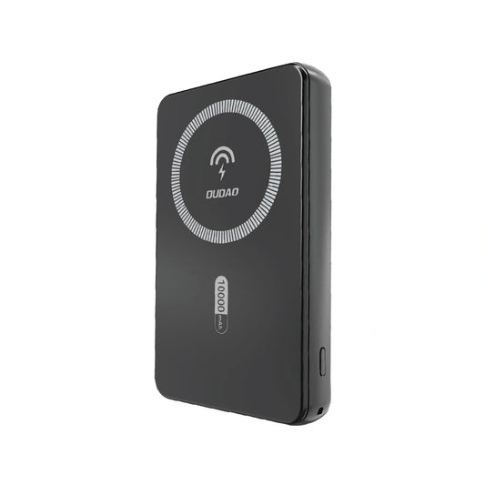 Dudao K14S vezeték nélküli külső akkumulátor, 5000mAh, 20W, QC + PD + FQI, 1 x QI - 1 x USB-A - 1 x USB-C, Fekete