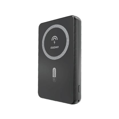 Dudao K14S vezeték nélküli külső akkumulátor, 5000mAh, 20W, QC + PD + FQI, 1 x QI - 1 x USB-A - 1 x USB-C, Fekete
