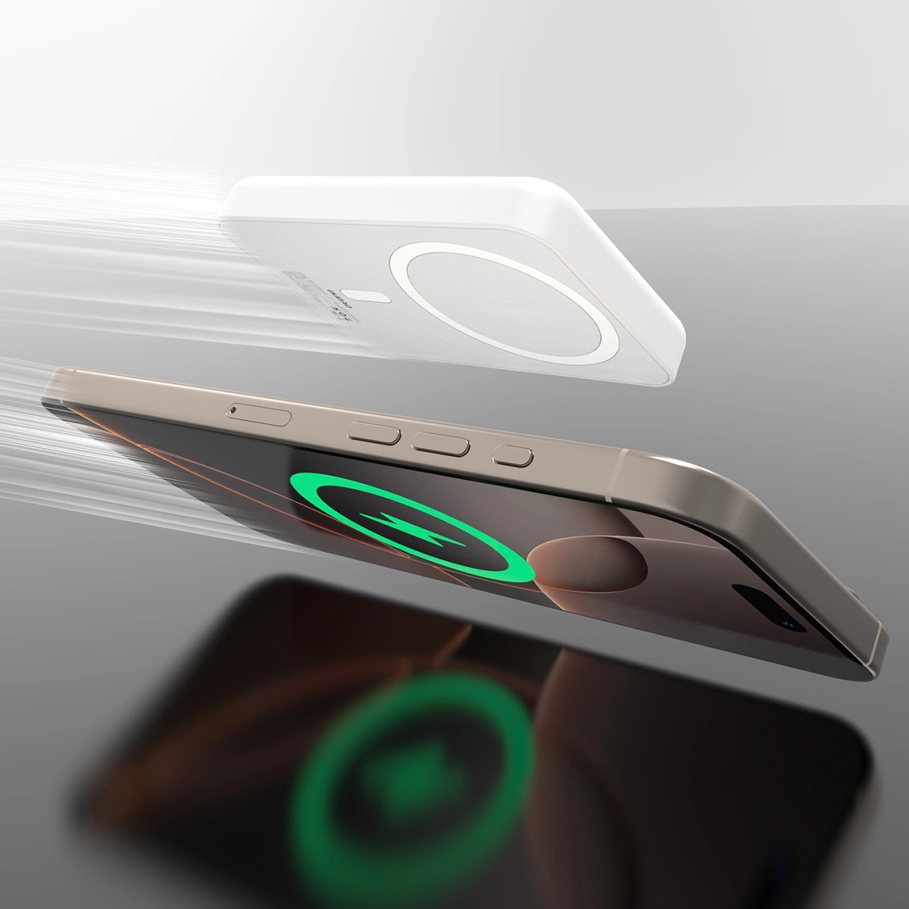 Dudao K26 vezeték nélküli külső akkumulátor, 10000mAh, 20W, PD + FQI, 1 x QI - 1 x USB-C, Fehér
