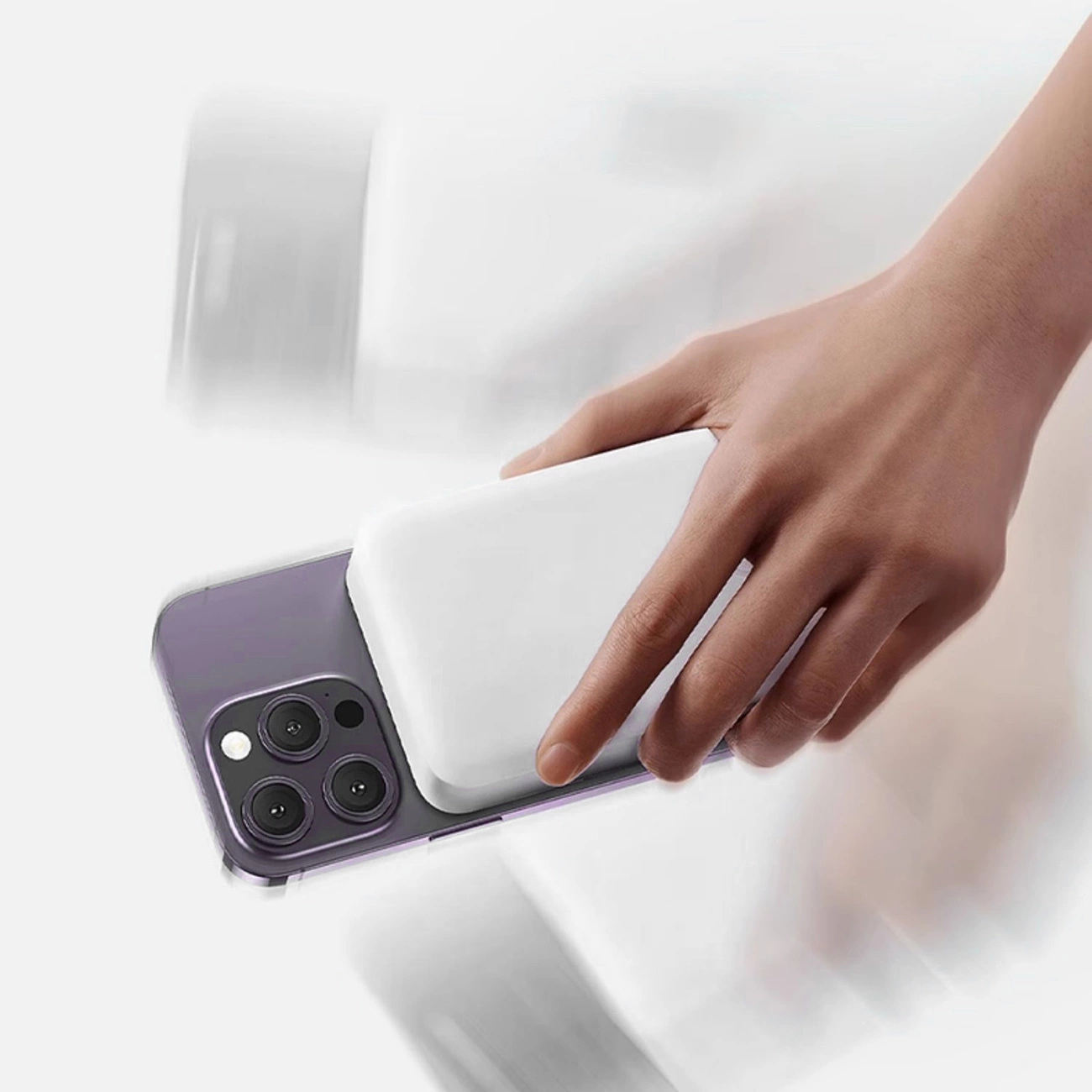 Dudao K26s külső vezeték nélküli akkumulátor, 5000mAh, 20W, PD + FQI, 1 x QI - 1 x USB-C, Fehér