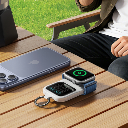Joyroom JR-W19 vezeték nélküli külső akkumulátor, 5000mAh, 20W, QC + PD, 1 x Lightning - 1 x QI - 2 x USB-C, Fehér