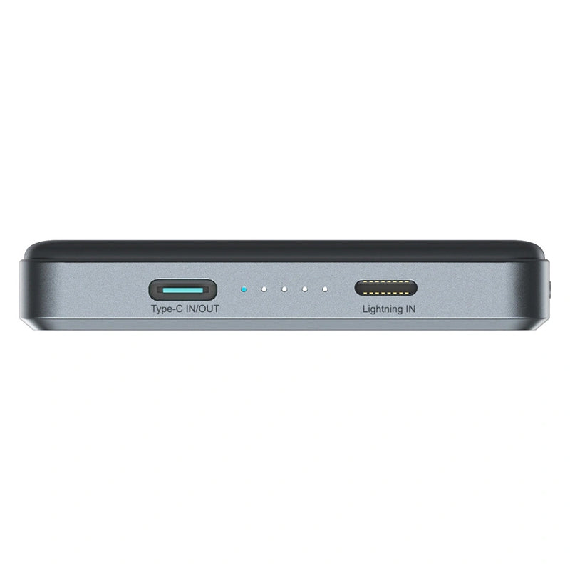 Joyroom JR-PBM08 Pro vezeték nélküli külső akkumulátor, 10000mAh, 22,5W, PD + FQI, 1 x QI - 2 x USB-C, Szürke