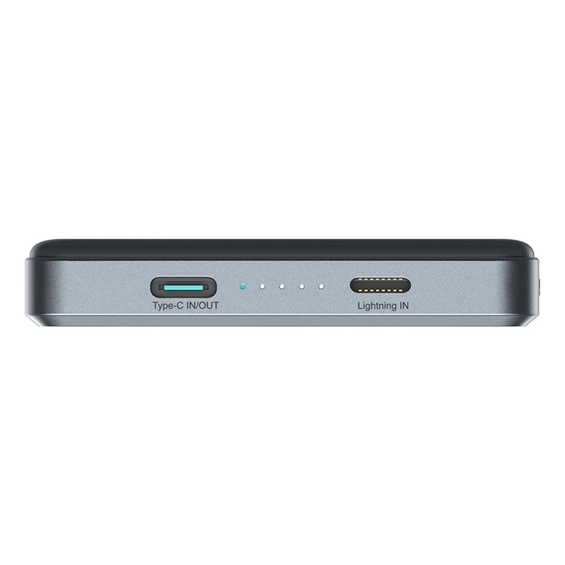 Joyroom JR-PBM08 Pro vezeték nélküli külső akkumulátor, 10000mAh, 20W, PD + FQI, 1 x QI - 1 x USB-C, szürke