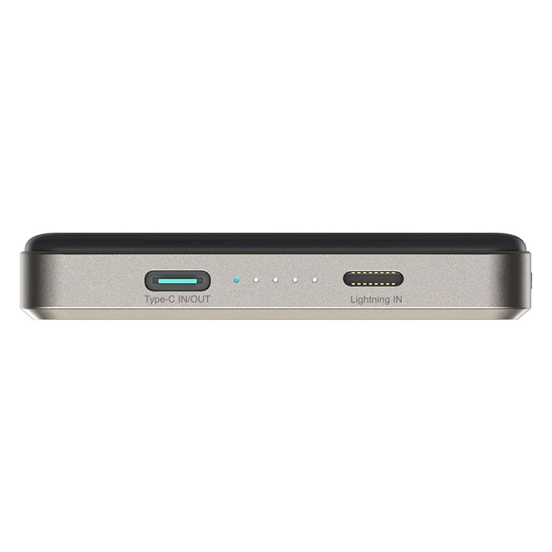Joyroom JR-PBM08 Pro vezeték nélküli külső akkumulátor, 10000mAh, 20W, PD + FQI, 1 x QI - 1 x USB-C, bézs