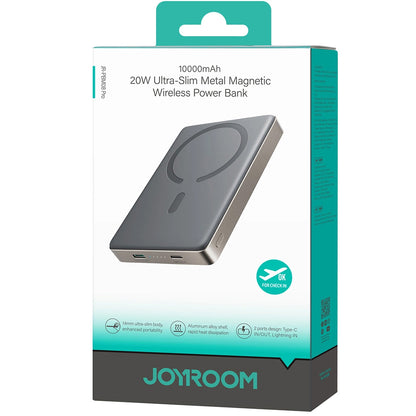 Joyroom JR-PBM08 Pro vezeték nélküli külső akkumulátor, 10000mAh, 20W, PD + FQI, 1 x QI - 1 x USB-C, bézs
