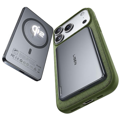 Lisen L601 Pro vezeték nélküli külső akkumulátor, 5000mAh, 22,5W, PD + FQI, 1 x QI - 1 x USB-C, Szürke YL0325090011