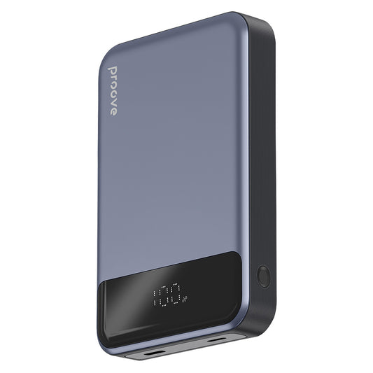 Proove Hoodman vezeték nélküli külső akkumulátor, 10000mAh, 20W, PD + FQI, 1 x QI - 1 x USB-C, szürke PBH120010003