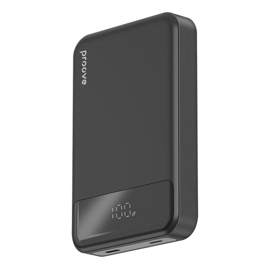 Proove Hoodman vezeték nélküli külső akkumulátor, 10000mAh, 20W, PD + FQI, 1 x QI - 1 x USB-C, Fekete PBH120010001