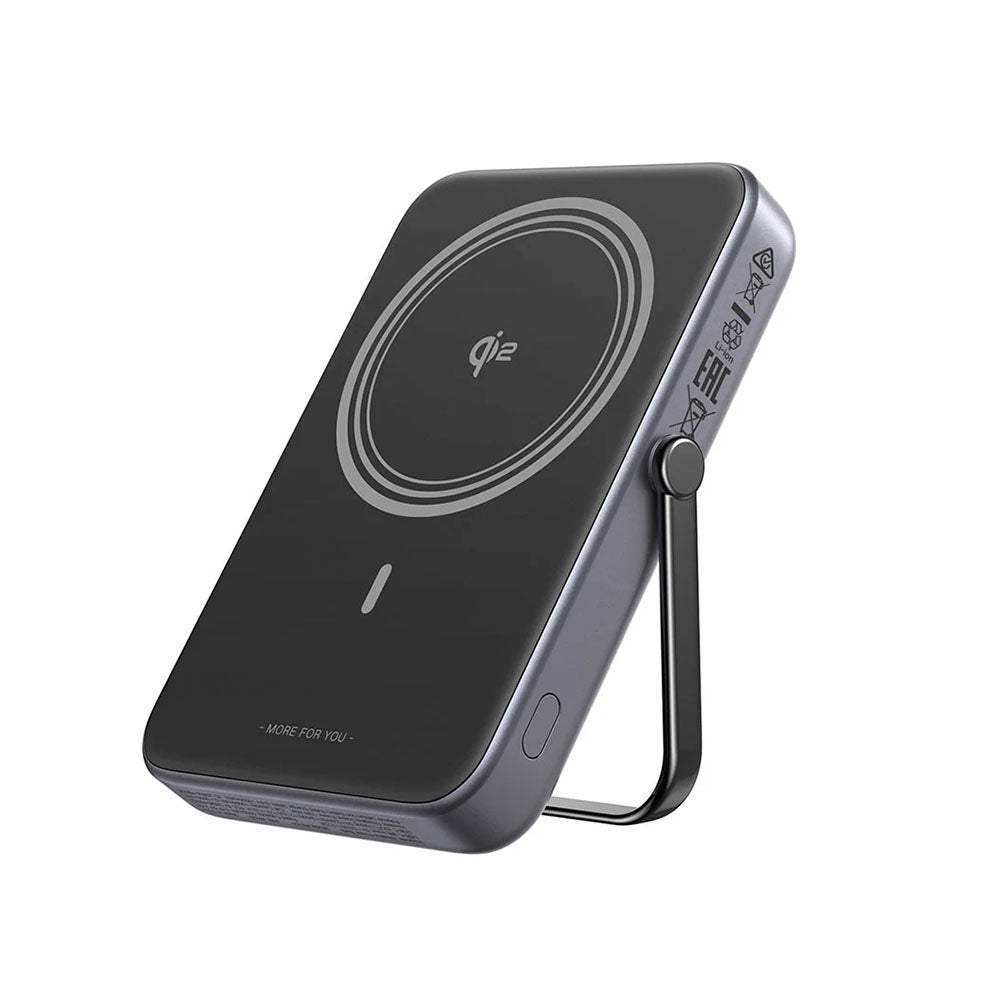 UGREEN PB764 Uno vezeték nélküli külső akkumulátor, 10000mAh, 20W, PD + FQI, 1 x QI - 1 x USB-C, Szürke