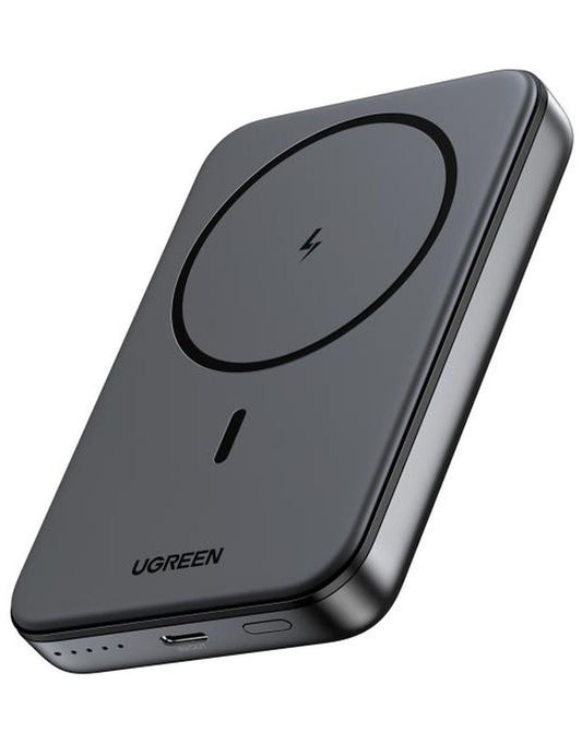 UGREEN PB561 vezeték nélküli külső akkumulátor, 10000mAh, 20W, PD + FQI, 1 x QI - 1 x USB-C, Fekete