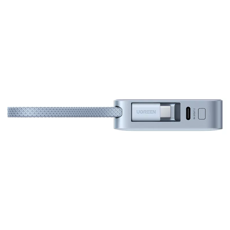UGREEN MagFlow PB773 vezeték nélküli külső akkumulátor (65958), 10000mAh, 25W, PD + FQI, 1 x QI - 2 x USB-C, Kék