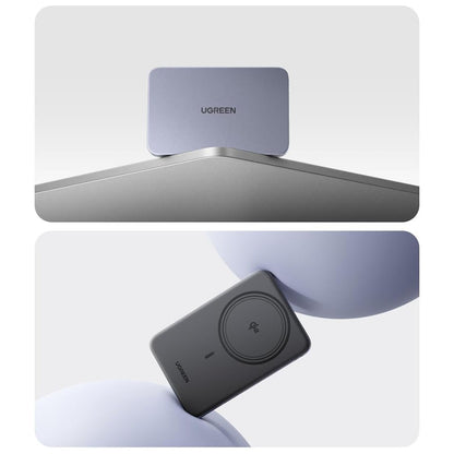 UGREEN PB580 (75984B) vezeték nélküli külső akkumulátor, 5000mAh, 15W, PD + FQI, 1 x QI - 1 x USB-C, Szürke