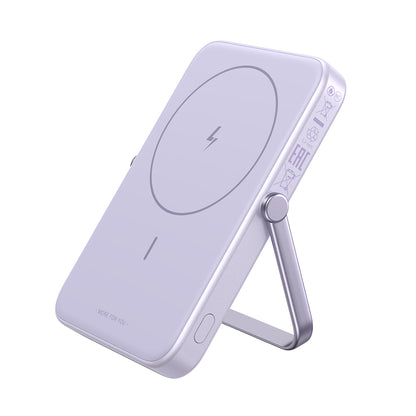 UGREEN PB571 Uno vezeték nélküli külső akkumulátor, 5000mAh, 20W, PD + FQI, 1 x QI - 1 x USB-C, Lila