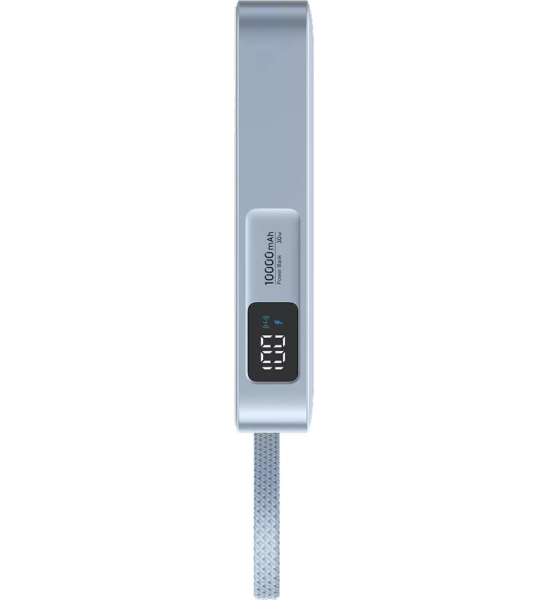 UGREEN MagFlow PB773 vezeték nélküli külső akkumulátor (65958), 10000mAh, 25W, PD + FQI, 1 x QI - 2 x USB-C, Kék