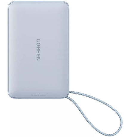 UGREEN MagFlow PB773 vezeték nélküli külső akkumulátor (65958), 10000mAh, 25W, PD + FQI, 1 x QI - 2 x USB-C, Kék