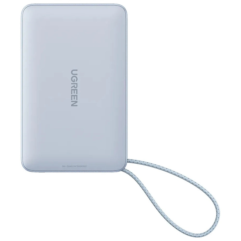 UGREEN MagFlow PB773 vezeték nélküli külső akkumulátor (65958B), 10000mAh, 25W, PD + FQI, 1 x QI - 2 x USB-C, Kék