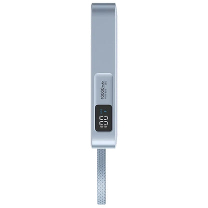 UGREEN MagFlow PB773 vezeték nélküli külső akkumulátor (65958B), 10000mAh, 25W, PD + FQI, 1 x QI - 2 x USB-C, Kék