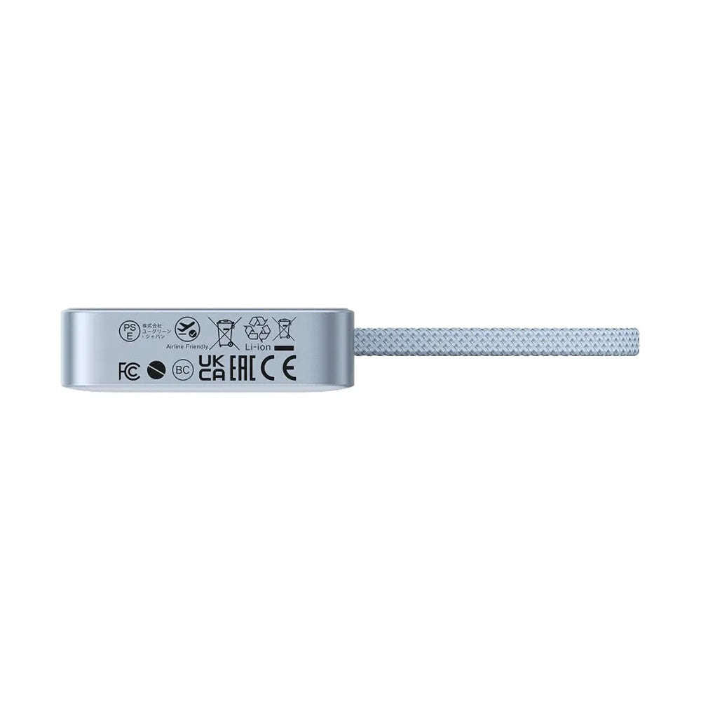 UGREEN MagFlow PB773 vezeték nélküli külső akkumulátor (65958B), 10000mAh, 25W, PD + FQI, 1 x QI - 2 x USB-C, Kék