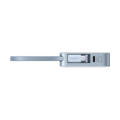 UGREEN MagFlow PB773 vezeték nélküli külső akkumulátor (65958B), 10000mAh, 25W, PD + FQI, 1 x QI - 2 x USB-C, Kék