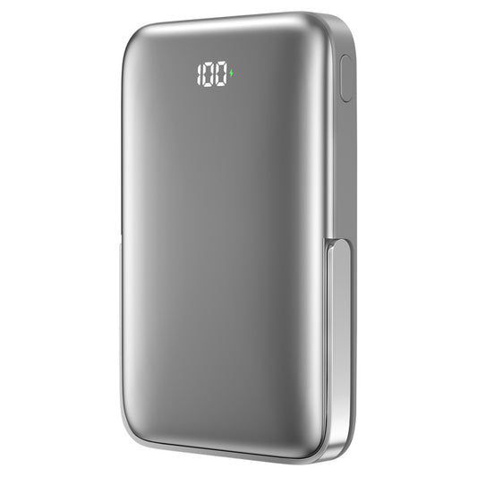 WiWu Wi-P018 vezeték nélküli külső akkumulátor, 10000mAh, 20W, PD + FQI, 1 x QI - 1 x USB-C, szürke