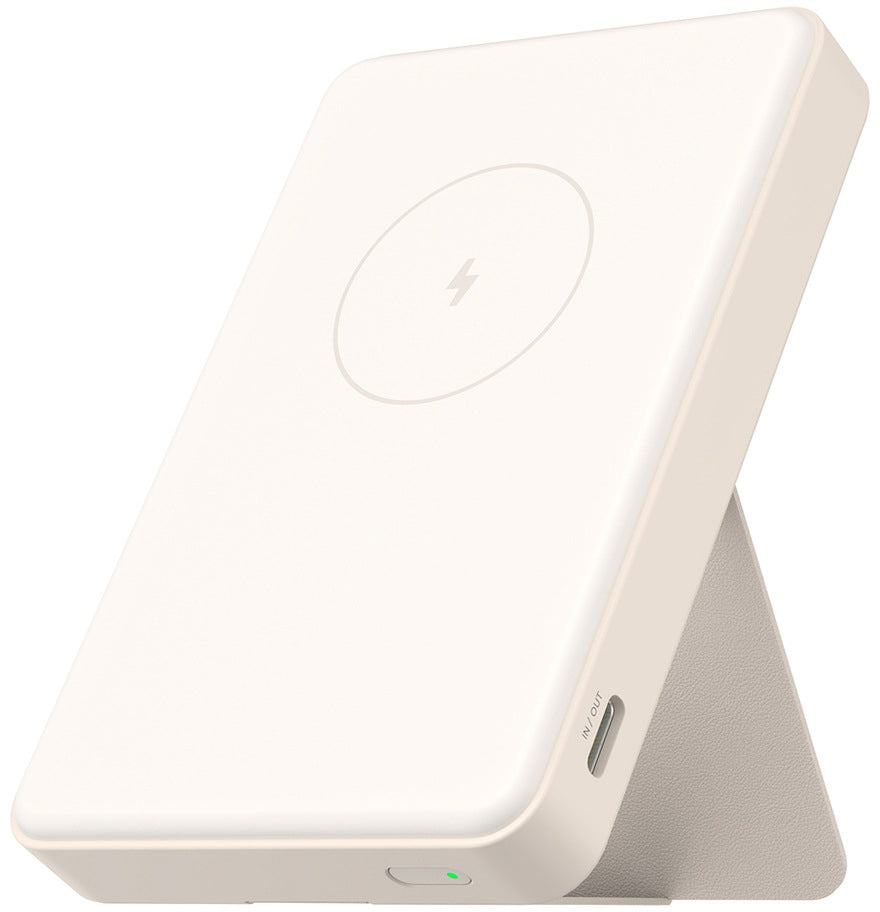 Xiaomi Mi Mágneses Vezeték nélküli Külső Akkumulátor, 6000mAh, 15W, PD + FQI, 1 x QI - 1 x USB-C, Bézs BHR9074GL