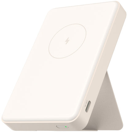 Xiaomi Mi Mágneses Vezeték nélküli Külső Akkumulátor, 6000mAh, 15W, PD + FQI, 1 x QI - 1 x USB-C, Bézs BHR9074GL
