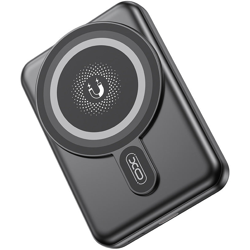 XO Design PR264 vezeték nélküli külső akkumulátor, 10000mAh, 20W, PD + FQI, 1 x USB-C, Fekete