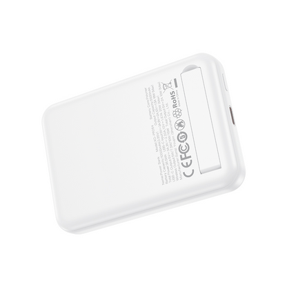 Vezeték nélküli külső akkumulátor XO Design PR264, 10000mAh, 20W, PD + FQI, 1 x USB-C, Fehér