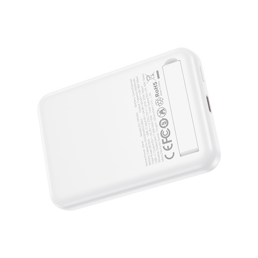 Vezeték nélküli külső akkumulátor XO Design PR264, 10000mAh, 20W, PD + FQI, 1 x USB-C, Fehér