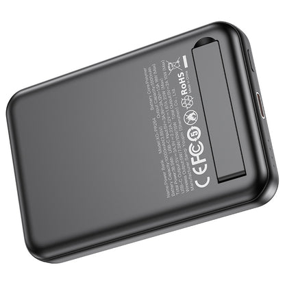 XO Design PR264 vezeték nélküli külső akkumulátor, 10000mAh, 20W, PD + FQI, 1 x USB-C, Fekete