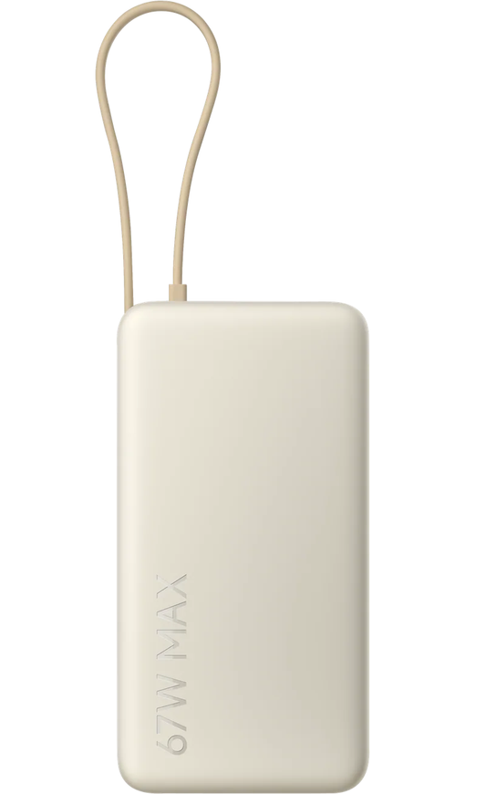 Xiaomi Külső Akkumulátor, 20000mAh, 67W, QC + PD, 1 x USB-A - 2 x USB-C, Bézs BHR08O7GL